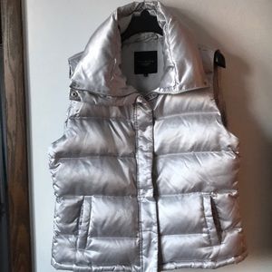 Talbots Silver Puffer Ski Vest XLp